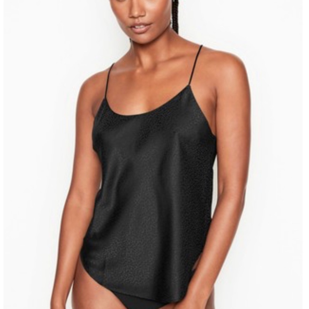 VICTORIA's SECREt black cheetah print cami tank